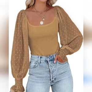 Natacata Puff Long Sleeve Blouse.  Sz XL  NWTs